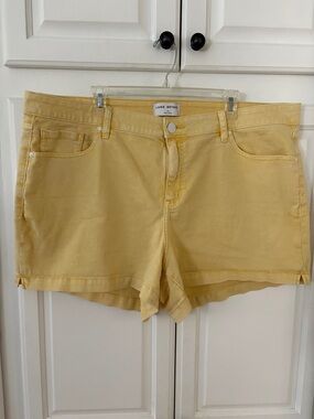 Lane Bryant Yellow Cotton stretch shorts